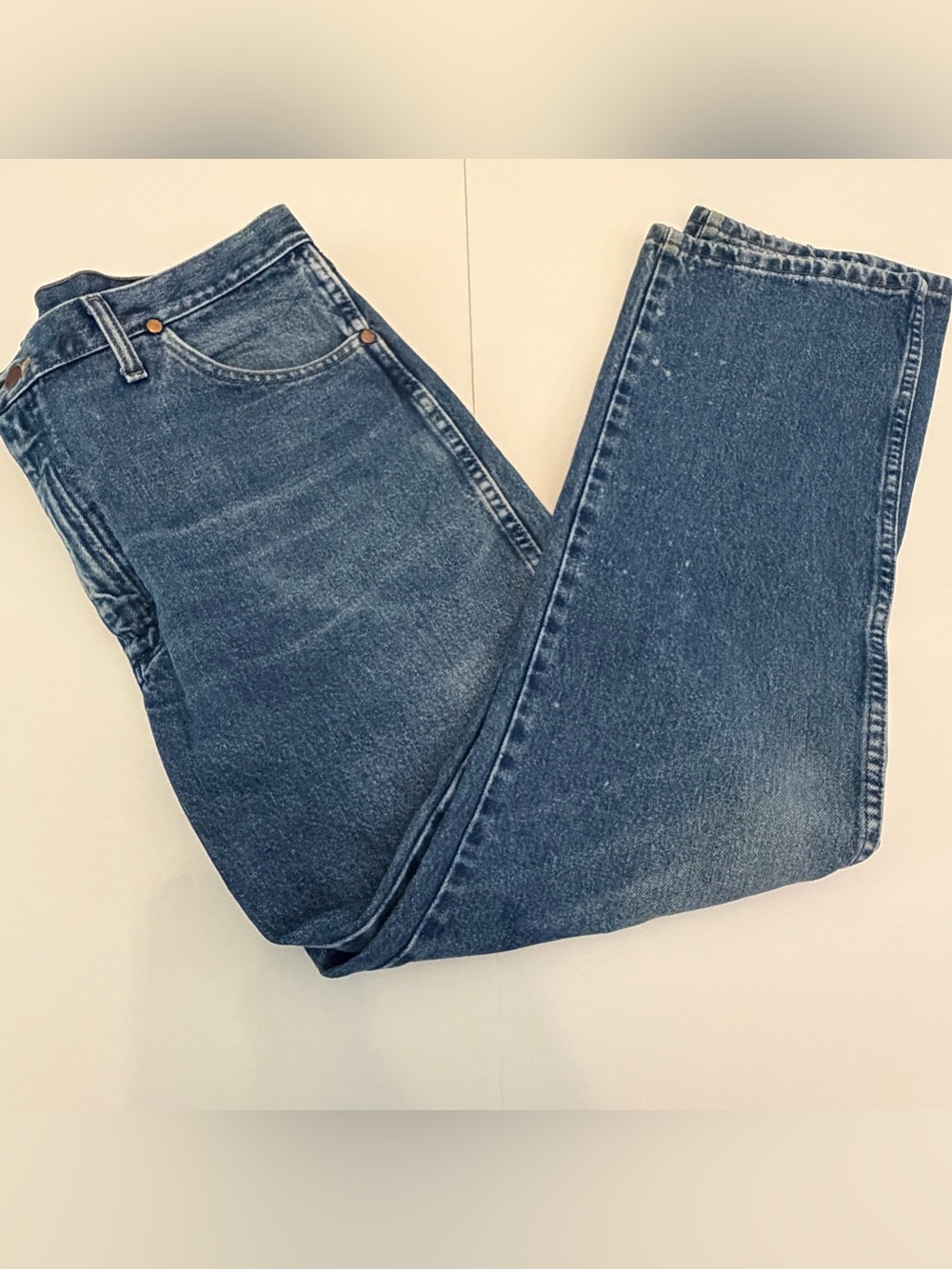 Wrangler Men’s 13MWZ Cowboy Cut Original Fit Jeans 38x30 Acid Stonewash